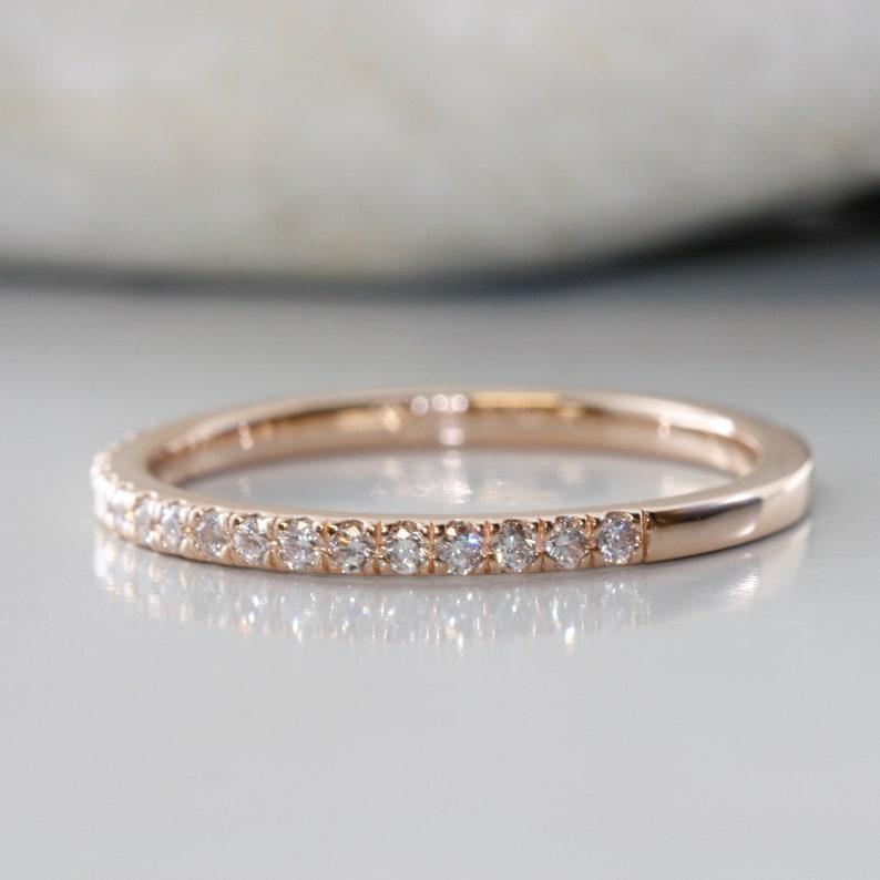 Dainty Twig 1 CT Round Cut Diamond Minimalist Engagement Ring Rose Gold  Plated | eBay